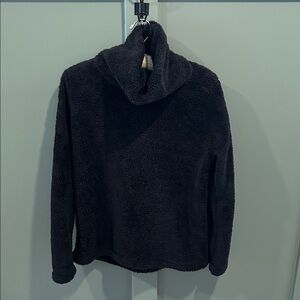 Cozy Black Fleece with Cowlneck
